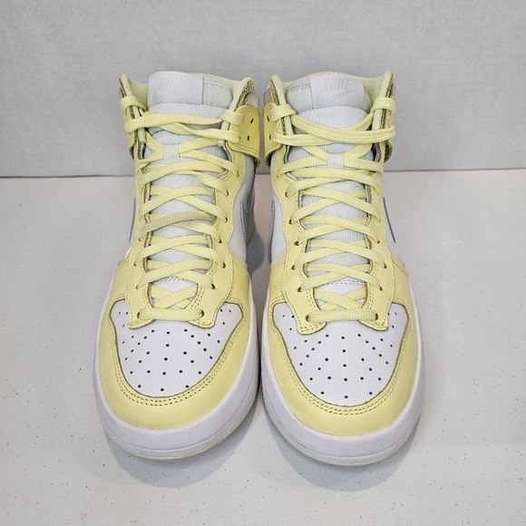 Nike Dunk High Up Sneakers Women's Size 8.5 White Citron Coconut Milk - Picture 12 of 12